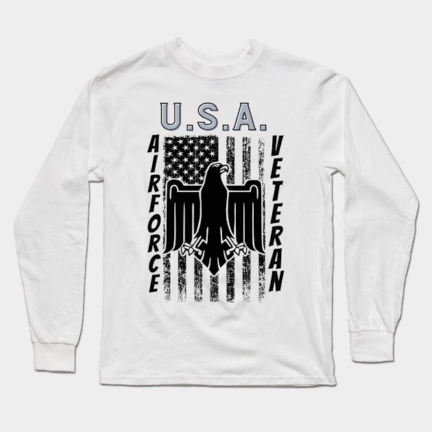 US Air Force veteran Long Sleeve T-Shirt by Fabled Rags 